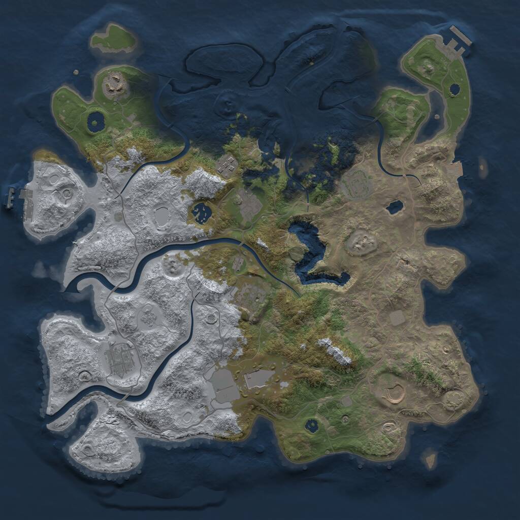 Rust Map: Procedural Map, Size: 4000, Seed: 1067604837, 15 Monuments