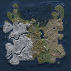 Thumbnail Rust Map: Procedural Map, Size: 4000, Seed: 1067604837, 15 Monuments