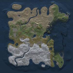 Thumbnail Rust Map: Procedural Map, Size: 4000, Seed: 1651612385, 17 Monuments