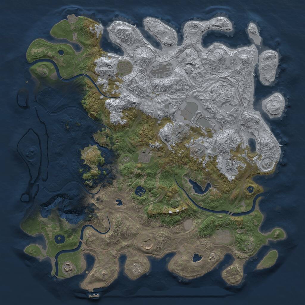 Rust Map: Procedural Map, Size: 4500, Seed: 9679389, 15 Monuments