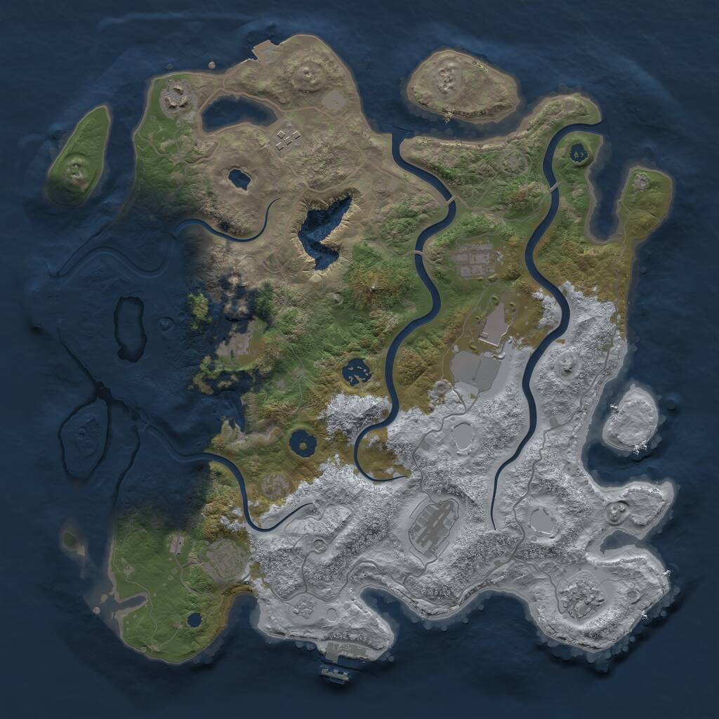 Rust Map: Procedural Map, Size: 4000, Seed: 34576347, 15 Monuments