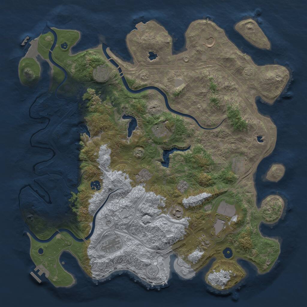 Rust Map: Procedural Map, Size: 4500, Seed: 8979465, 17 Monuments