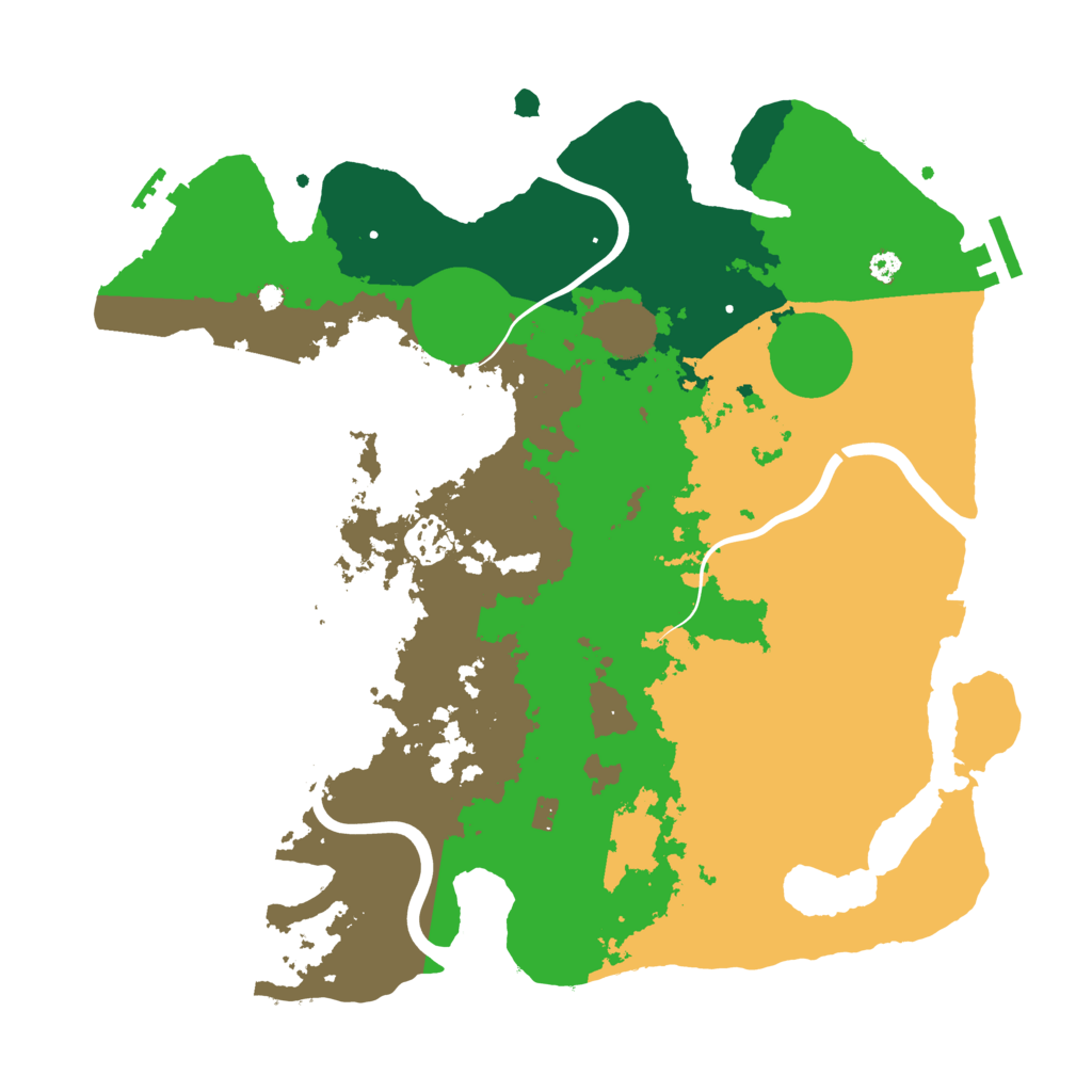 Biome Rust Map: Procedural Map, Size: 3500, Seed: 399244713