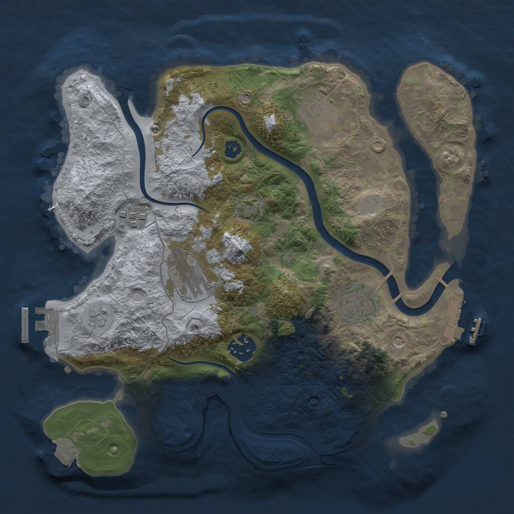 Rust Map: Procedural Map, Size: 2950, Seed: 45634636, 11 Monuments