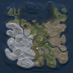 Thumbnail Rust Map: Procedural Map, Size: 3750, Seed: 1740952332, 16 Monuments