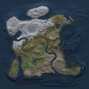 Thumbnail Rust Map: Procedural Map, Size: 2700, Seed: 1775649706, 11 Monuments