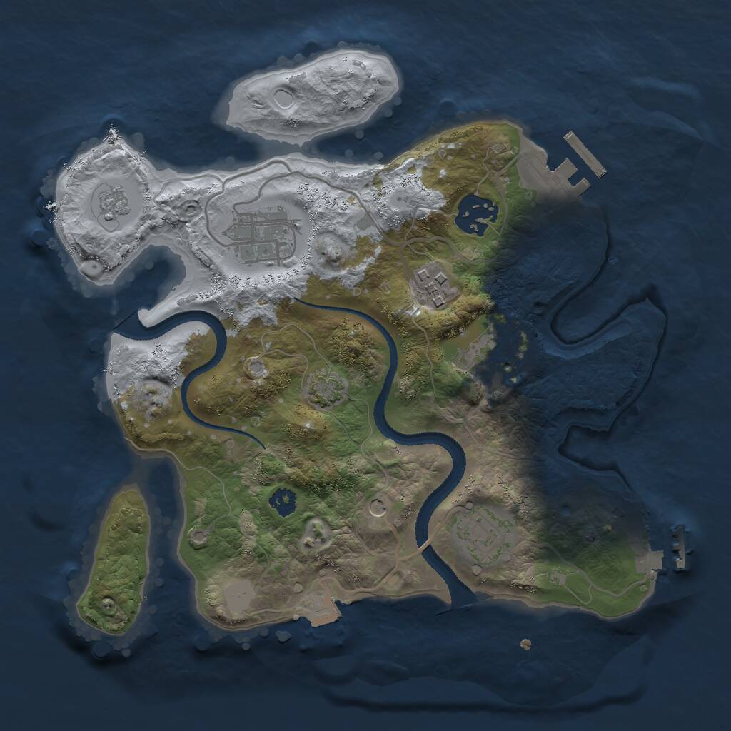 Rust Map: Procedural Map, Size: 2700, Seed: 1775649706, 11 Monuments