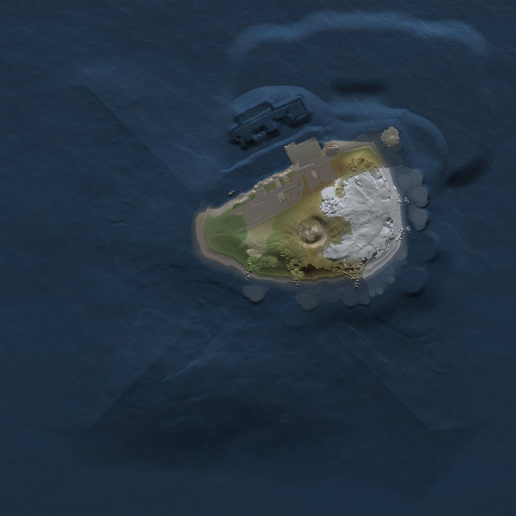 Rust Map: Procedural Map, Size: 1100, Seed: 1576710878, 2 Monuments