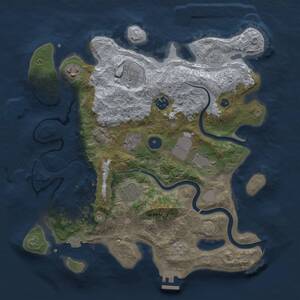 Thumbnail Rust Map: Procedural Map, Size: 3500, Seed: 1738567226, 12 Monuments