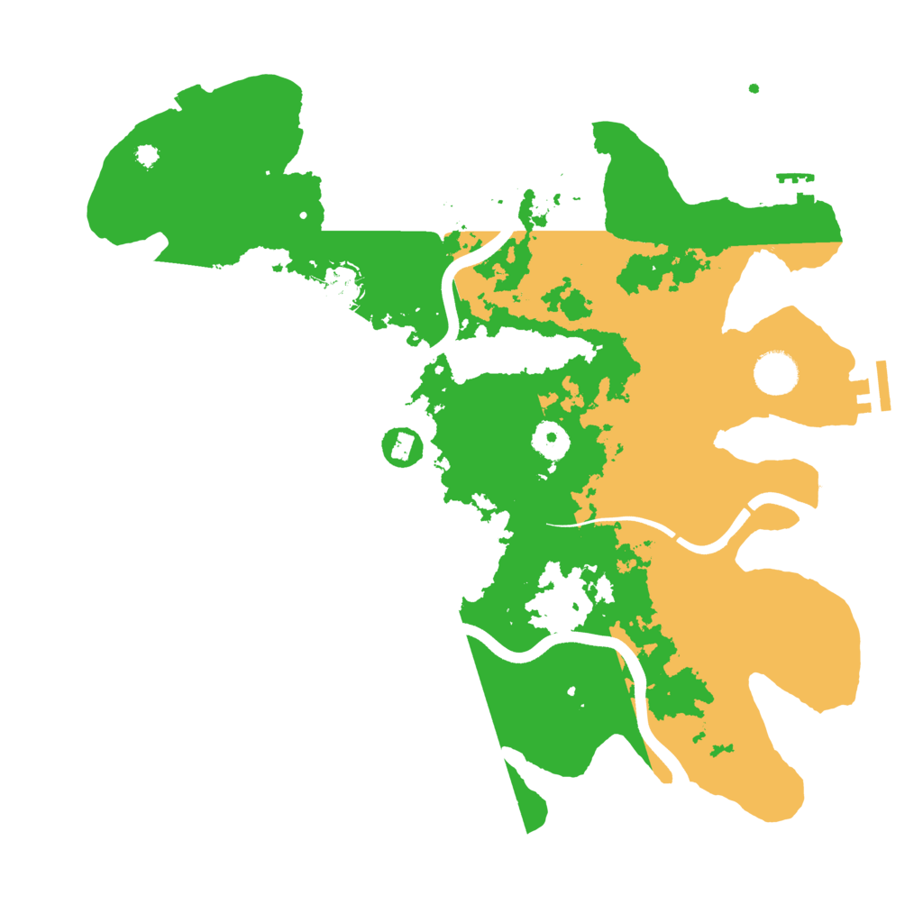 Biome Rust Map: Procedural Map, Size: 3700, Seed: 877350701