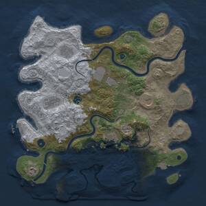 Thumbnail Rust Map: Procedural Map, Size: 3850, Seed: 12, 15 Monuments