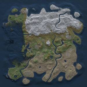 Thumbnail Rust Map: Procedural Map, Size: 4500, Seed: 8824710, 17 Monuments