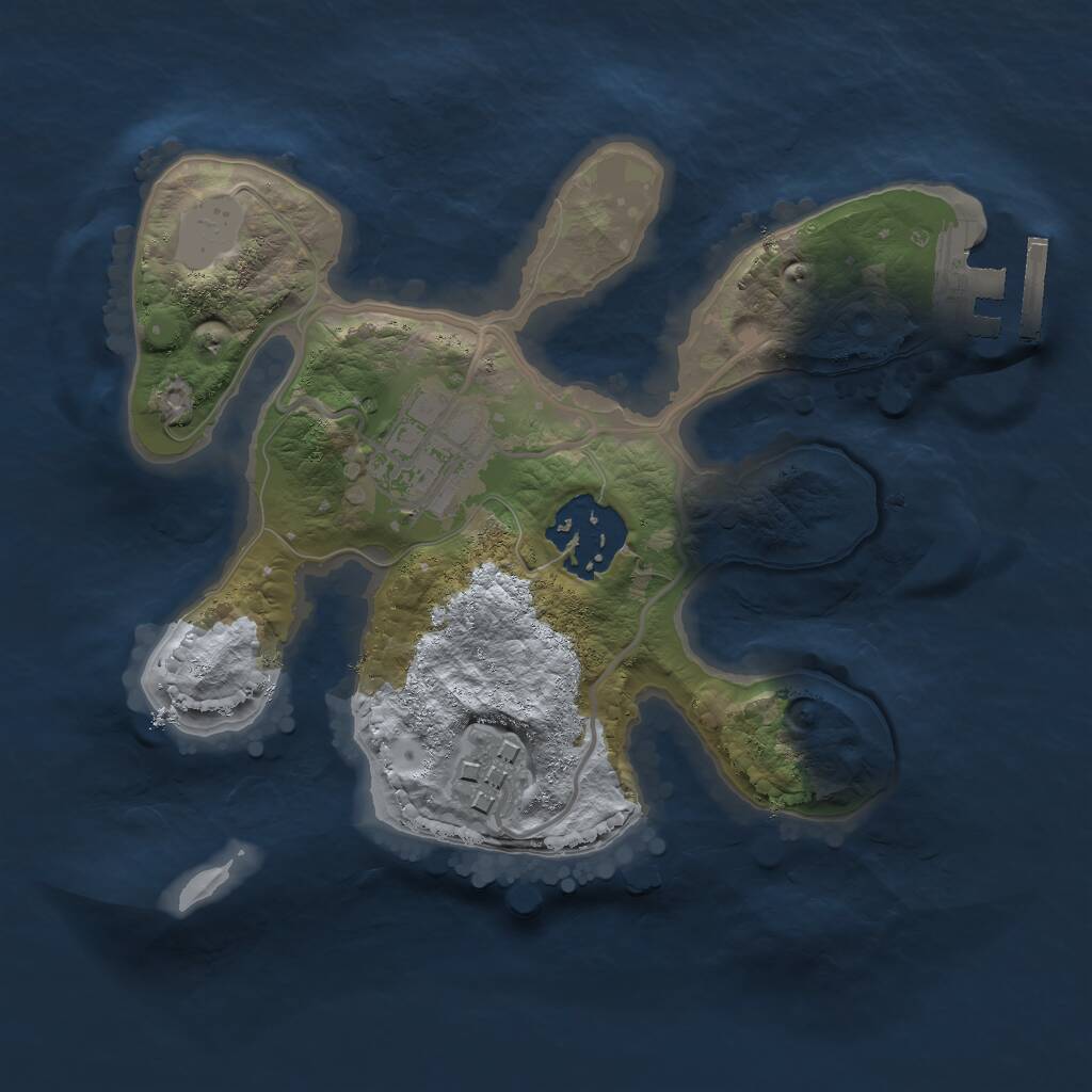 Rust Map: Procedural Map, Size: 2134, Seed: 3121233, 5 Monuments