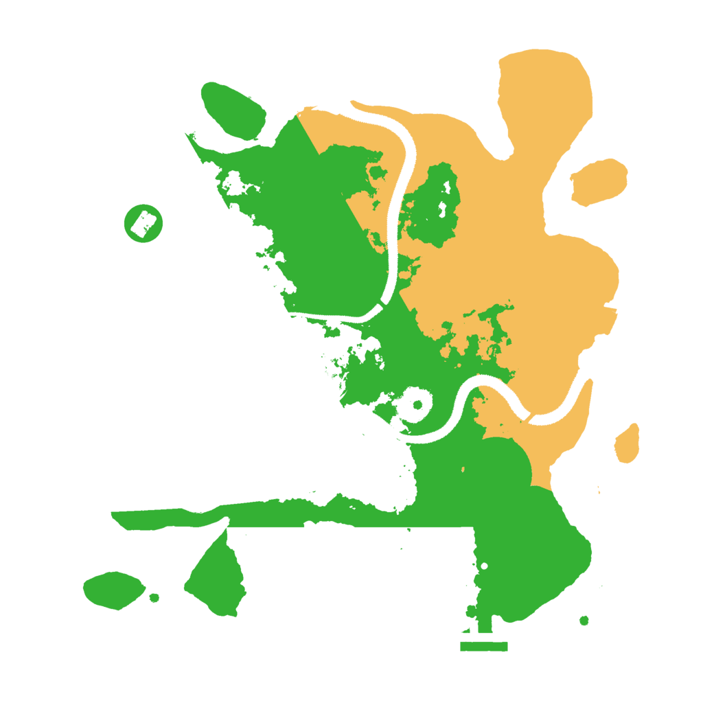 Biome Rust Map: Procedural Map, Size: 3000, Seed: 35793579