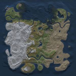 Thumbnail Rust Map: Procedural Map, Size: 4500, Seed: 720796278, 16 Monuments