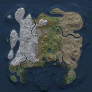 Thumbnail Rust Map: Procedural Map, Size: 3500, Seed: 1333022581, 13 Monuments