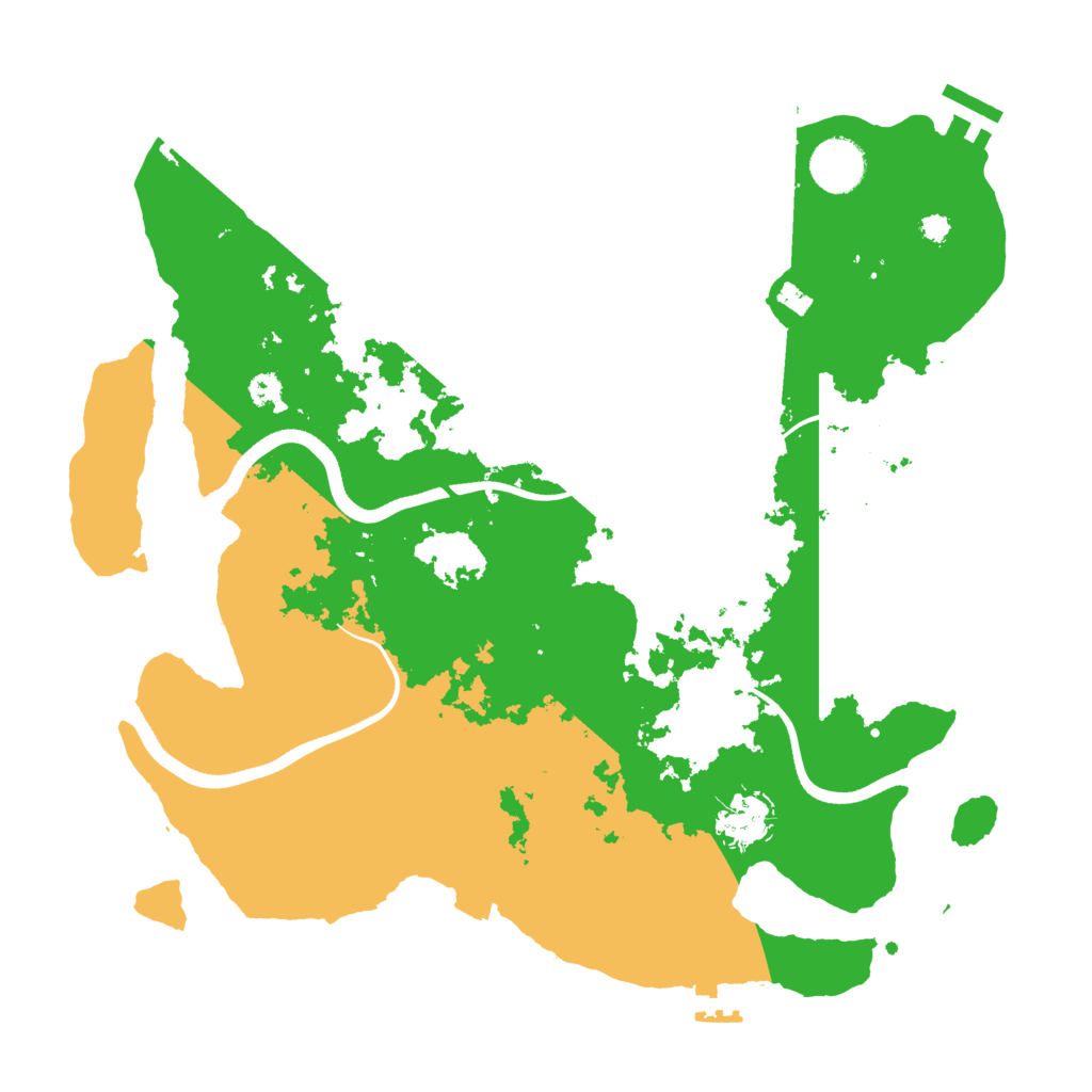 Biome Rust Map: Procedural Map, Size: 3500, Seed: 464999377