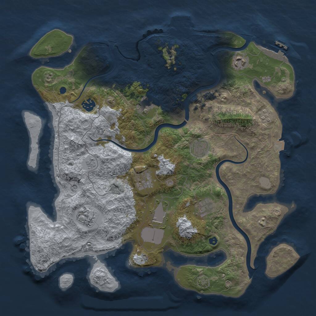 Rust Map: Procedural Map, Size: 3750, Seed: 235594371, 15 Monuments