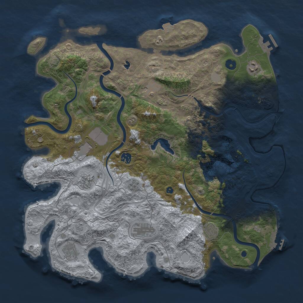 Rust Map: Procedural Map, Size: 4250, Seed: 985412, 15 Monuments