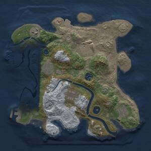 Thumbnail Rust Map: Procedural Map, Size: 3000, Seed: 1523142183, 12 Monuments