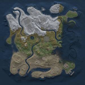 Thumbnail Rust Map: Procedural Map, Size: 3500, Seed: 693377944, 13 Monuments