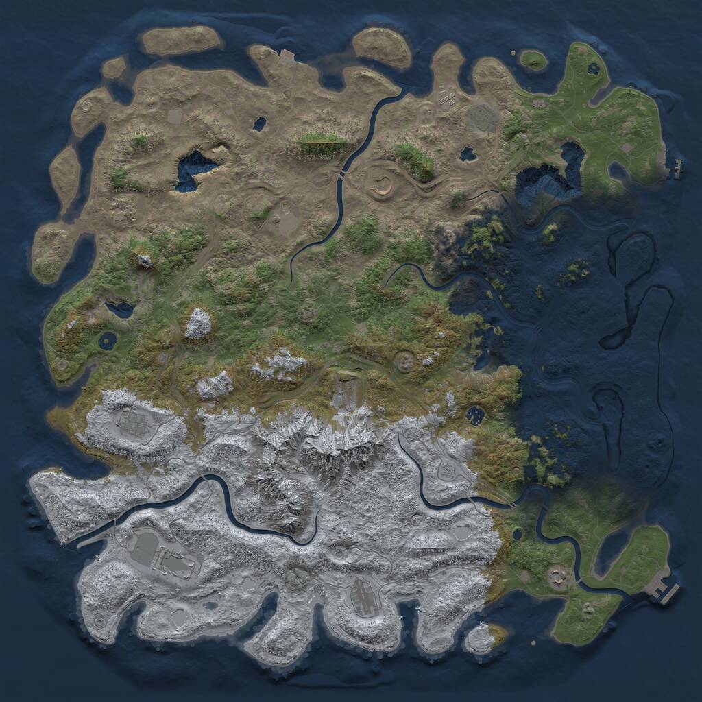 Rust Map: Procedural Map, Size: 5800, Seed: 698634, 17 Monuments