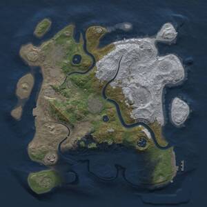 Thumbnail Rust Map: Procedural Map, Size: 3250, Seed: 1199824013, 11 Monuments