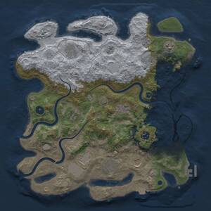 Thumbnail Rust Map: Procedural Map, Size: 3750, Seed: 907594127, 16 Monuments