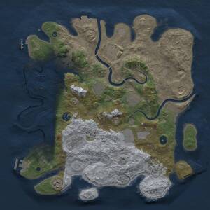 Thumbnail Rust Map: Procedural Map, Size: 3900, Seed: 452569763, 17 Monuments