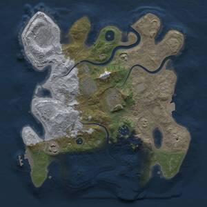 Thumbnail Rust Map: Procedural Map, Size: 3000, Seed: 2005175652, 12 Monuments