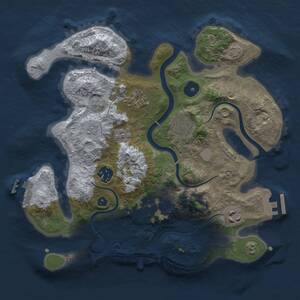 Thumbnail Rust Map: Procedural Map, Size: 3000, Seed: 1168997710, 12 Monuments