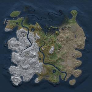 Thumbnail Rust Map: Procedural Map, Size: 3750, Seed: 2051700054, 14 Monuments