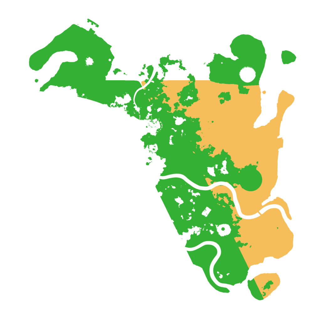 Biome Rust Map: Procedural Map, Size: 3700, Seed: 110889753