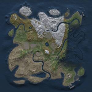 Thumbnail Rust Map: Procedural Map, Size: 3500, Seed: 681170951, 12 Monuments
