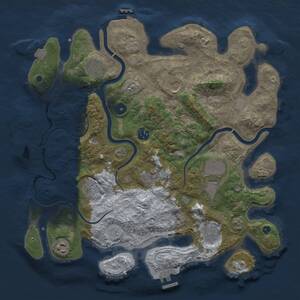 Thumbnail Rust Map: Procedural Map, Size: 3800, Seed: 2125307911, 15 Monuments