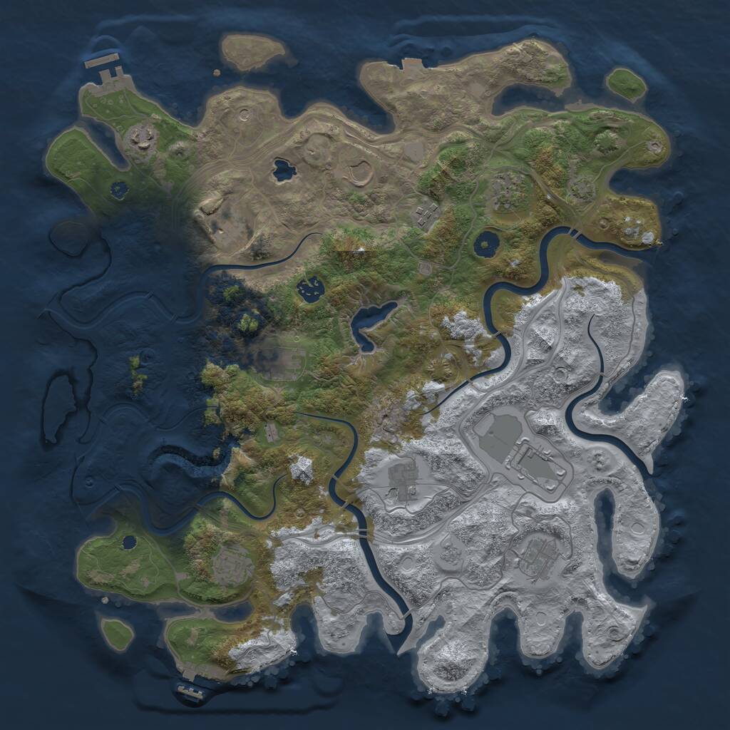 Rust Map: Procedural Map, Size: 4250, Seed: 90426, 17 Monuments