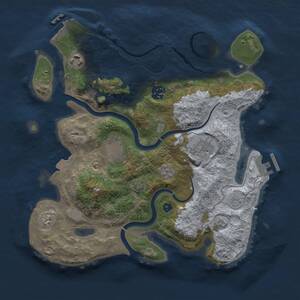 Thumbnail Rust Map: Procedural Map, Size: 3200, Seed: 1189367718, 11 Monuments