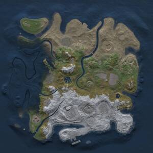 Thumbnail Rust Map: Procedural Map, Size: 3500, Seed: 75159654, 15 Monuments
