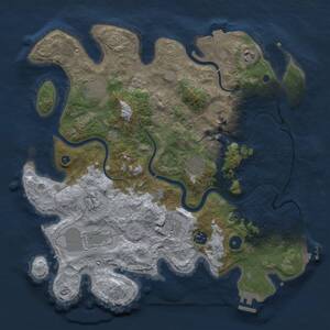 Thumbnail Rust Map: Procedural Map, Size: 3750, Seed: 2043546176, 15 Monuments