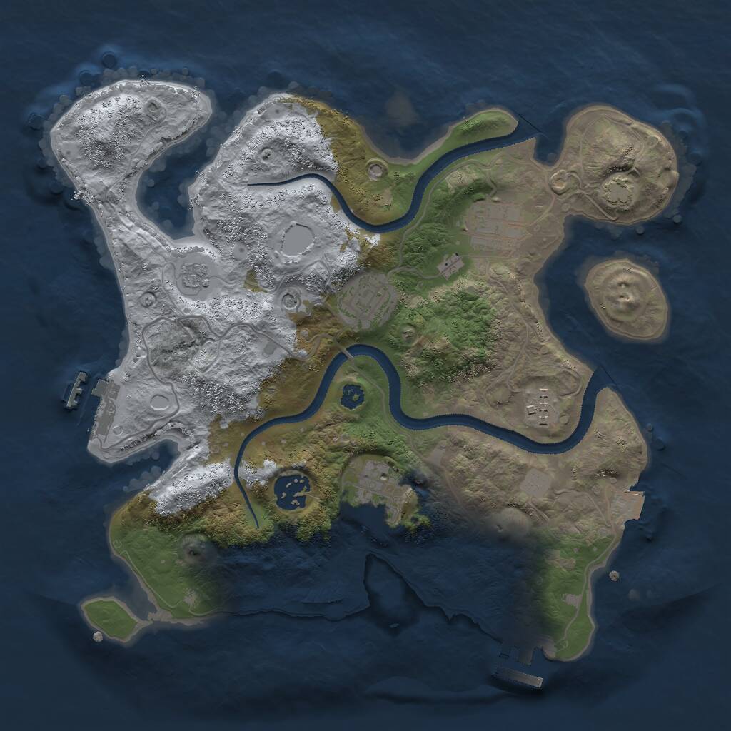 Rust Map: Procedural Map, Size: 3000, Seed: 18560, 11 Monuments