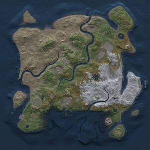Thumbnail Rust Map: Procedural Map, Size: 3800, Seed: 9527, 14 Monuments