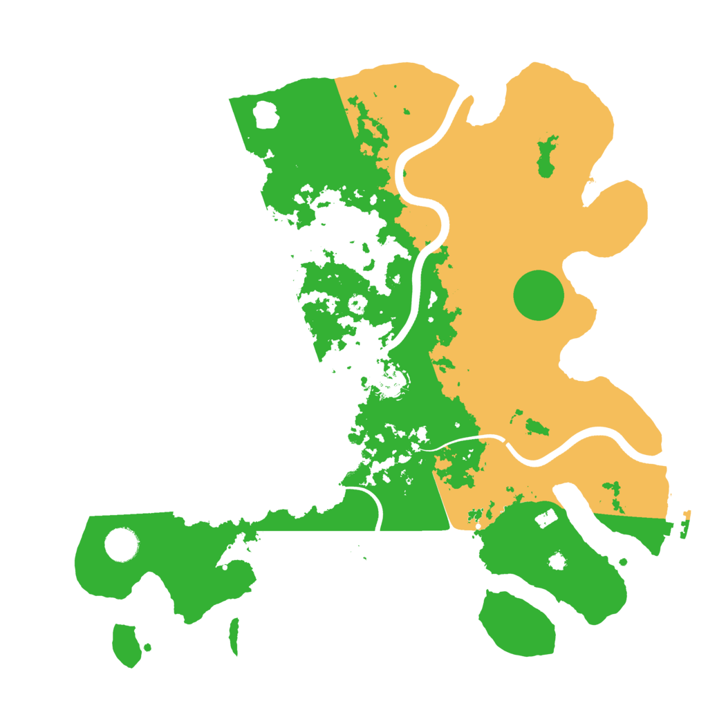 Biome Rust Map: Procedural Map, Size: 3700, Seed: 481420748