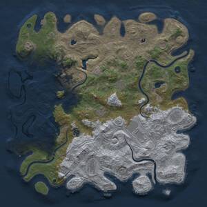 Thumbnail Rust Map: Procedural Map, Size: 4750, Seed: 767804334, 17 Monuments