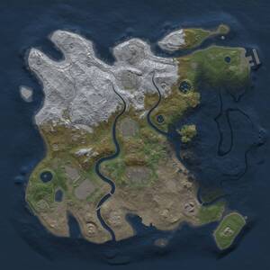 Thumbnail Rust Map: Procedural Map, Size: 3500, Seed: 1121224751, 14 Monuments