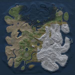 Thumbnail Rust Map: Procedural Map, Size: 4250, Seed: 1991336155, 17 Monuments