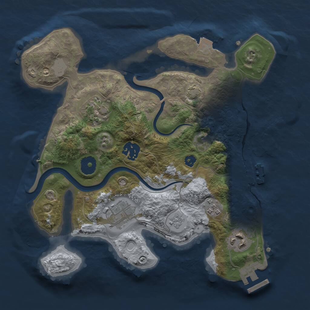 Rust Map: Procedural Map, Size: 2700, Seed: 293717530, 10 Monuments