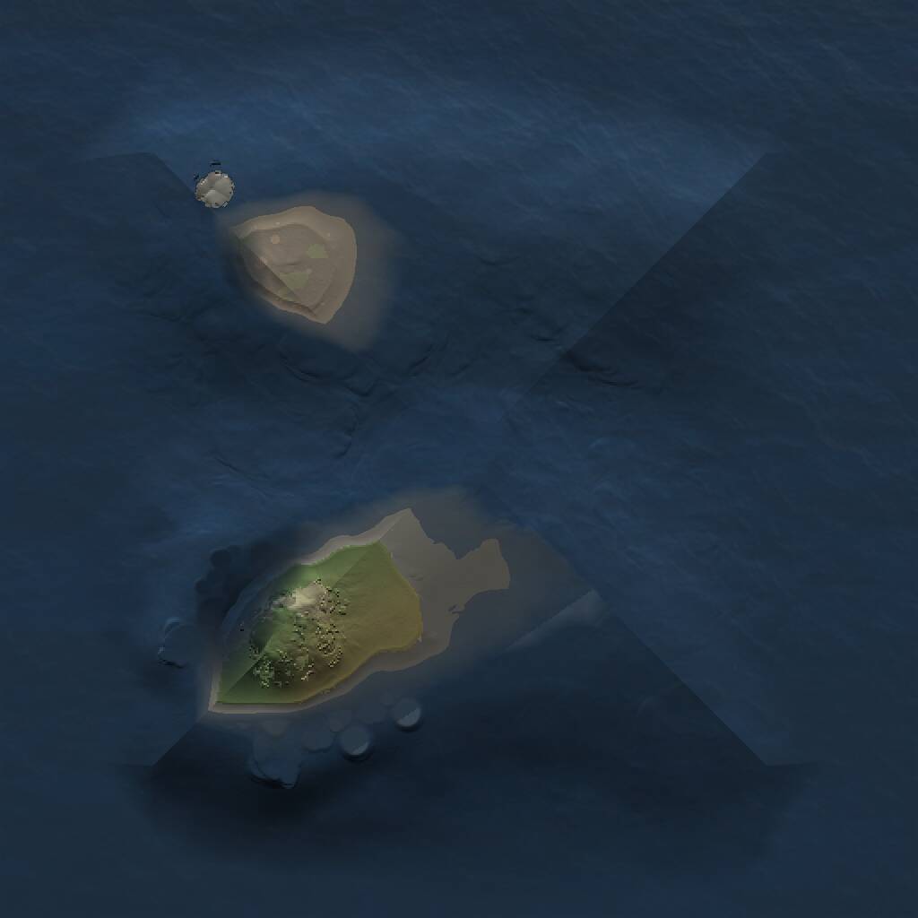 Rust Map: Procedural Map, Size: 1000, Seed: 16555, 1 Monuments