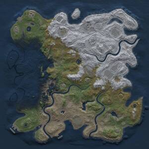 Thumbnail Rust Map: Procedural Map, Size: 4500, Seed: 643996, 16 Monuments
