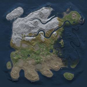 Thumbnail Rust Map: Procedural Map, Size: 3500, Seed: 1150233279, 15 Monuments