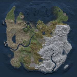 Thumbnail Rust Map: Procedural Map, Size: 3500, Seed: 23374929, 16 Monuments